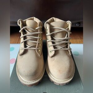 Timberland Premium 6in waterproof boot light beige Nubuck 6 toddler